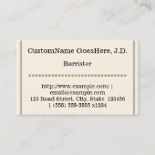 ベーシックおよび保守的なバレースターの名刺 名刺 (正面)