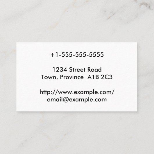 ベーシックおよび保守的なプロフェッショナル名刺 名刺 (裏面)