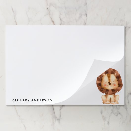 ベーシックかわいいベビーライオンキッズ ペーパーパッド (折り畳み)