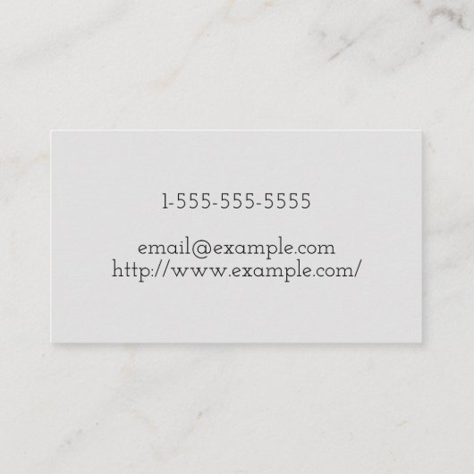 ベーシックでクリーンなフィットネスエキスパートの名刺 名刺 (裏面)