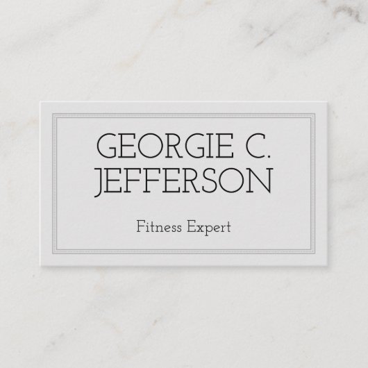 ベーシックでクリーンなフィットネスエキスパートの名刺 名刺 (正面)