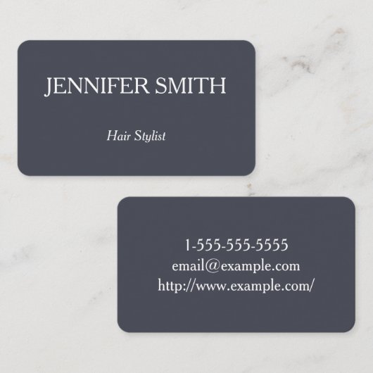 ベーシックでクリーンな美容師名刺 名刺 (正面/裏面)