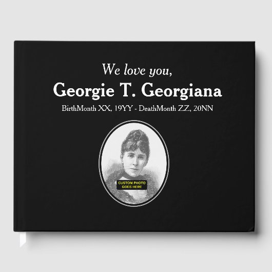 ベーシックとカスタマイズ悔やみや弔慰ゲストブック ゲストブック (正面)