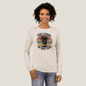 ベーシックなサイクリングデザインのヴィンテージサンセットビンテージスタイルのクマのバイカーTシャツ トライブレンドTシャツ (正面全体)
