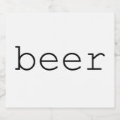 ベーシックなビアラベル – 白 ビールラベル (シングルラベル)