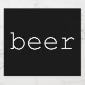 ベーシックなビアラベル – 黒 ビールラベル (シングルラベル)
