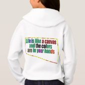 ベーシックなフード付きスウェットシャツ (裏面)