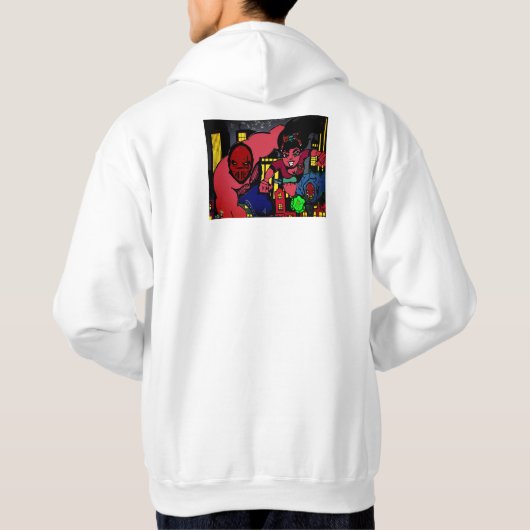 ベーシックなフード付きスウェットシャツ パーカ (裏面)