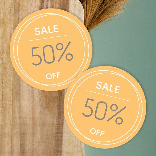 ベーシックなブラウンストアプロモーション販売ステッカー ラウンドシール