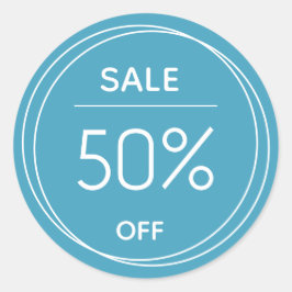 ベーシックなブルーストアプロモーション販売シール ラウンドシール