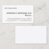 ベーシックなプレーン名刺 名刺 (正面/裏面)