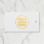 ベーシックなホワイト3.5インチx 2インチフォイルラベル名刺 ギフトタグ (正面 (横))