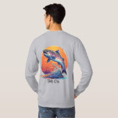 ベーシックな長袖Tシャツ Tシャツ (裏面フル)