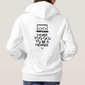ベーシックなSweatshirt : Never To Old (白) パーカ (裏面)