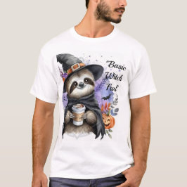 ベーシックウィッチ燃料 かわいいハロウィン・ナマケモノTシャツ Tシャツ