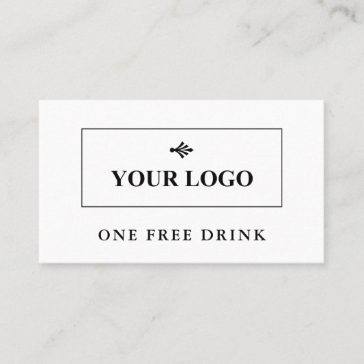 ベーシッククリーン白黒ユアロゴドリンクチケット 割引カード (正面)