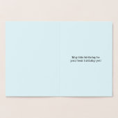 ベーシックゴールドフォイル60th誕生日グリーティングカード 箔カード (内部)