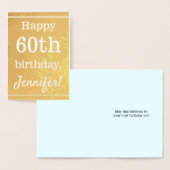 ベーシックゴールドフォイル60th誕生日グリーティングカード 箔カード (ディスプレー)