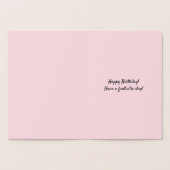 ベーシックゴールドフォイル60th誕生日グリーティングカード 箔カード (内部)