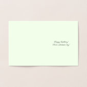 ベーシックゴールドフォイル74th誕生日グリーティングカード 箔カード (内部)