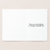 ベーシックゴールドフォイル「HAPPY 51誕生日」;名前をカスタムする 箔カード (内部)