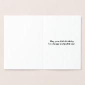 ベーシックゴールドフォイル「HAPPY 69誕生日」;名前をカスタムする 箔カード (内部)