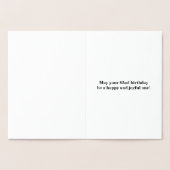 ベーシックゴールドフォイル「HAPPY 82誕生日」;名前をカスタムする 箔カード (内部)