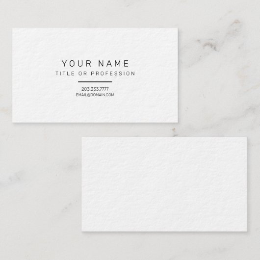 ベーシックシックシックデザインNo Frills Lシンプルデジタル 名刺 (正面/裏面)