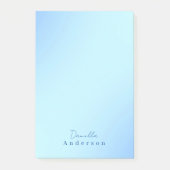 ベーシックシンプルミニマリストモノグラムパステルブルー ポストイット (正面)