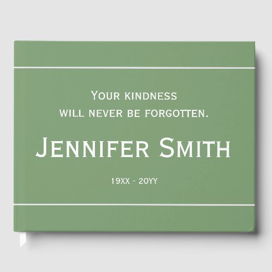 ベーシックシンプル悔やみや弔慰ゲストブック ゲストブック (正面)