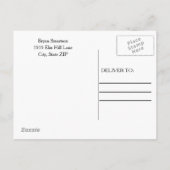 ベーシックパープル卒業パーティフォト招待状 インビテーションポストカード (裏面)