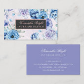 ベーシックブルーフローラ名刺 名刺 (正面/裏面)