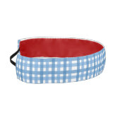 ベーシックブループレイドグログランリボンヘッドバンド アスレチックヘッドバンド (左)