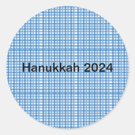 ベーシックブループレイドステッカー/封筒シール ラウンドシール