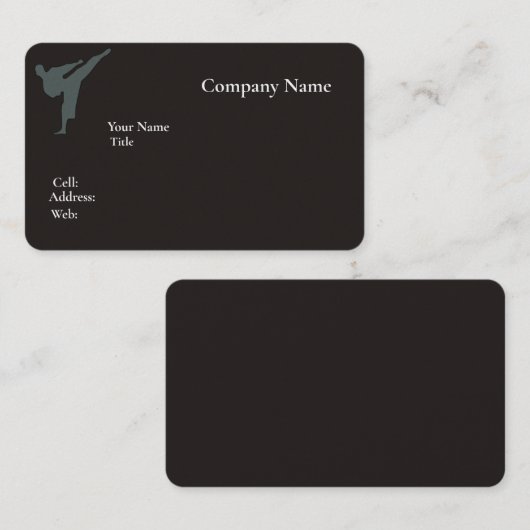 ベーシックホワイトテンプレート名刺（青） 名刺 (正面/裏面)