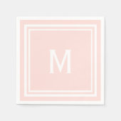 ベーシックモダンピスタイリッシューチカスタムモノグラム スタンダードカクテルナプキン (正面)