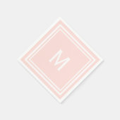 ベーシックモダンピスタイリッシューチカスタムモノグラム スタンダードカクテルナプキン (角)