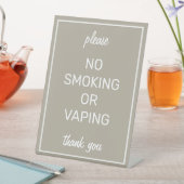ベーシックモダンベージュNo喫煙テーブルトップサイン 台座サイン (インサイチュ)