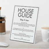 ベーシックモダンホワイトハウスガイドゲストテーブルサイン 台座サイン (インサイチュ)