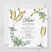ベーシックユーカリプトゥスグリーンブライダルシャワー 招待状 (正面)