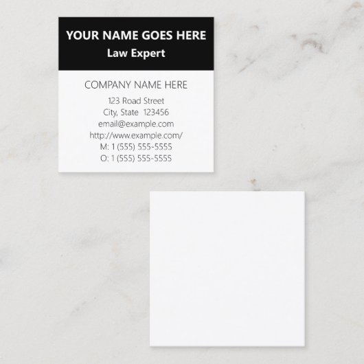 ベーシック企業ので立派な名刺 スクエア名刺 (正面/裏面)