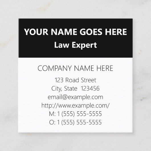 ベーシック企業ので立派な名刺 スクエア名刺 (正面)