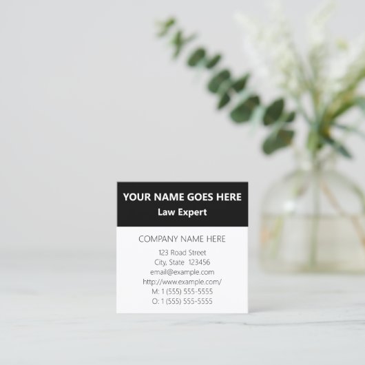 ベーシック企業ので立派な名刺 スクエア名刺 (スタンド正面)