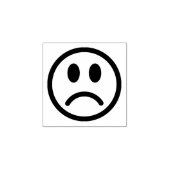 ベーシック悲しい顔ゴム印 ラバースタンプ (インプリント)