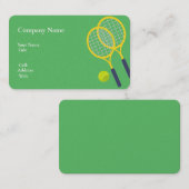 ベーシック白テンプレート名刺テニス 名刺 (正面/裏面)