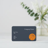 ベーシック白テンプレート名刺バスケットボール 名刺 (スタンド正面)