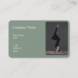 ベーシック白テンプレート名刺ヨガ 名刺