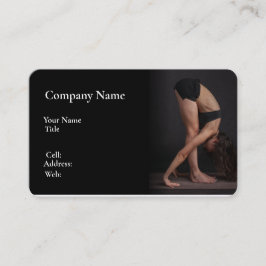 ベーシック白テンプレート名刺ヨガ 名刺