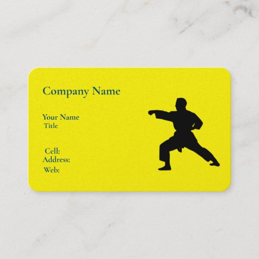 ベーシック白テンプレート名刺空手 名刺 (正面)