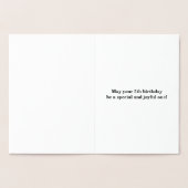 ベーシック銀箔5誕生日+名前をカスタムする 箔カード (内部)